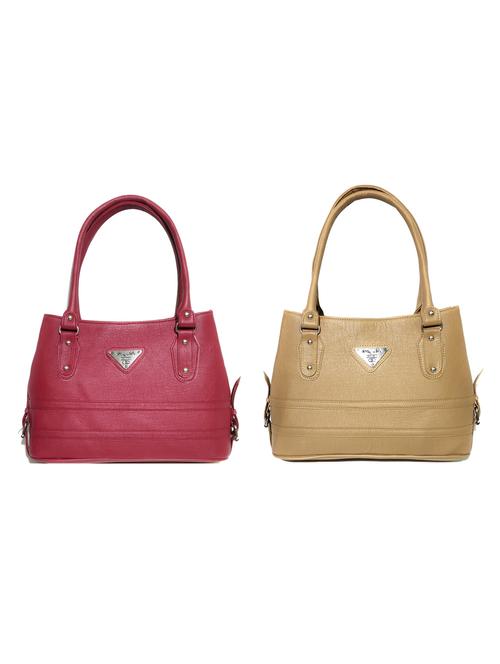 multi colored leatherette (pu) combo handbag - 18172330 - Very Small Image - 1