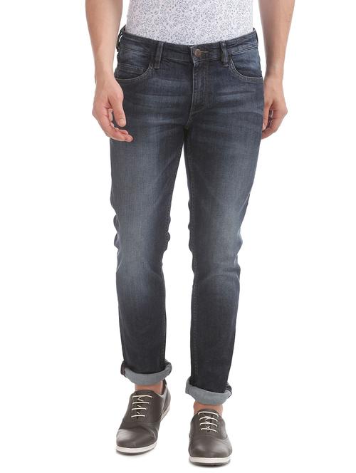 blue light washed denim jean - 18173227 - Very Small Image - 1