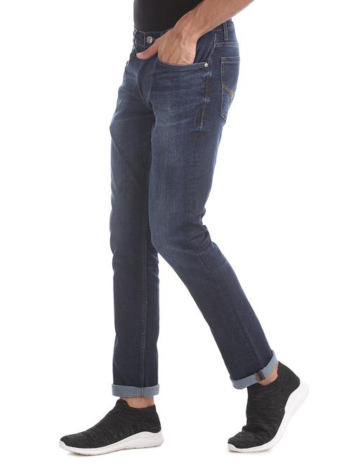 dark blue light washed denim jean - 18173435 - Very Small Image - 1
