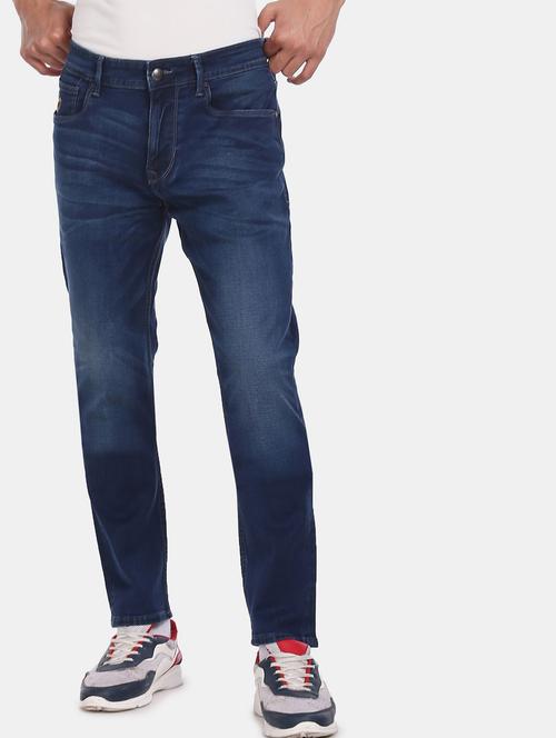 dark blue light washed denim jean - 18173842 - Very Small Image - 1