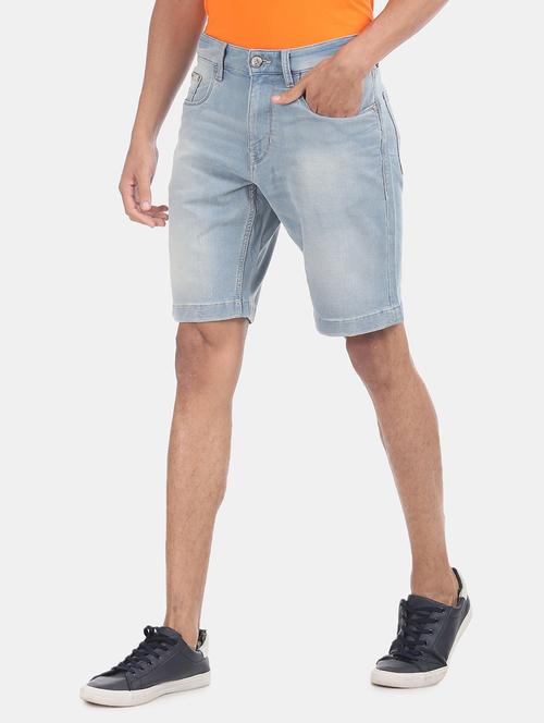 light blue cotton  shorts - 18173915 - Very Small Image - 1