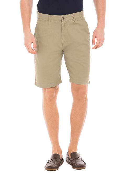 beige solid short - 18174123 - Very Small Image - 1