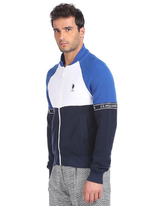 blue cotton casual jacket - 18174419 - Very Small Image - 1