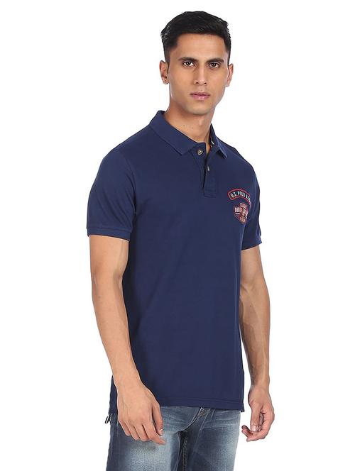 navy blue cotton t-shirt - 18174527 - Very Small Image - 1