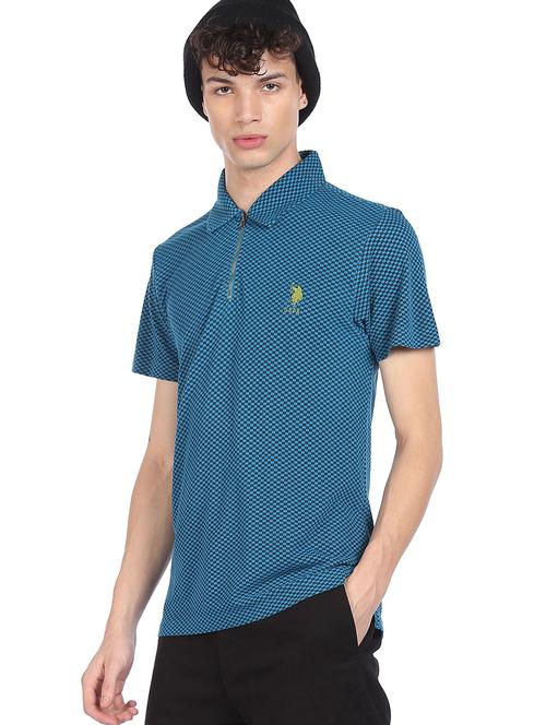 blue cotton t-shirt - 18174546 - Very Small Image - 1