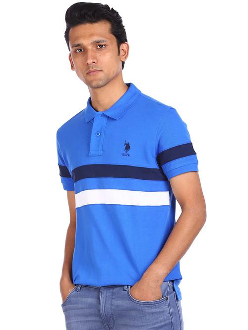 blue cotton t-shirt - 18174596 - Very Small Image - 1