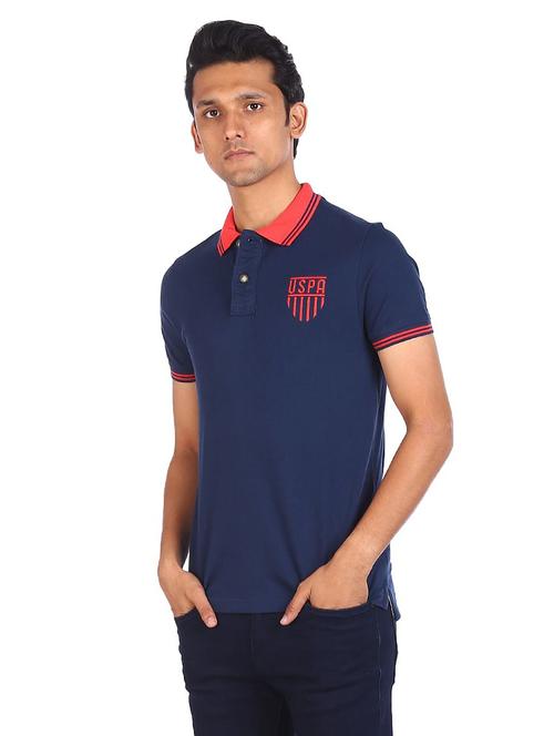 blue cotton t-shirt - 18174600 - Very Small Image - 1