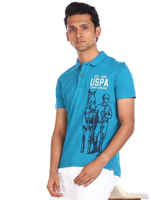 blue cotton t-shirt - 18174612 - Very Small Image - 1