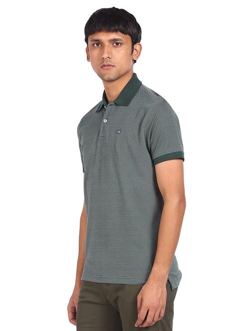 bottle-green striped t-shirt - 18174628 - Very Small Image - 1