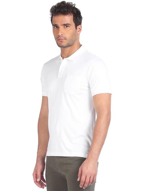 white solid polo t-shirt - 18174724 - Very Small Image - 1
