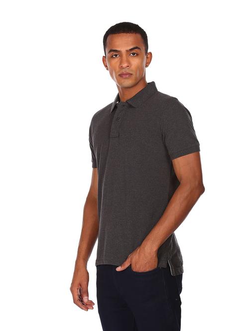 brown solid polo t-shirt - 18174961 - Very Small Image - 1