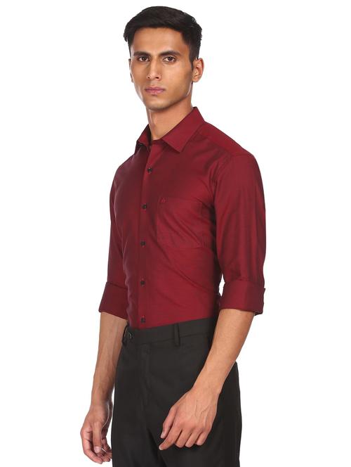 red solid formal shirt - 18175163 - Very Small Image - 1