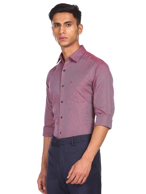 red self-designed formal shirt - 18175213 - Very Small Image - 1