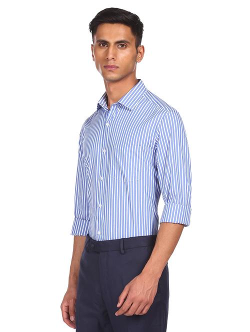 blue striped formal shirt - 18175226 - Very Small Image - 1