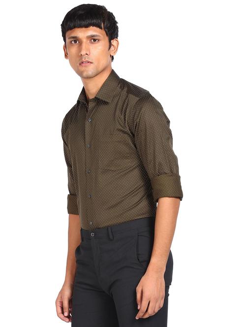 brown printed formal shirt - 18175257 - Very Small Image - 1