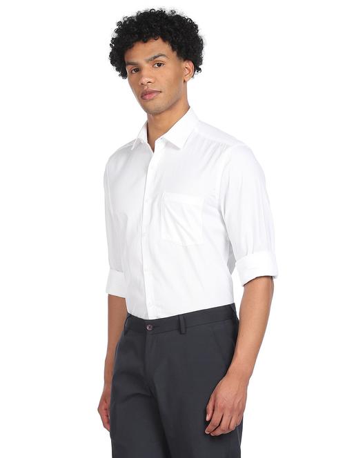 white solid formal shirt - 18175278 - Very Small Image - 1