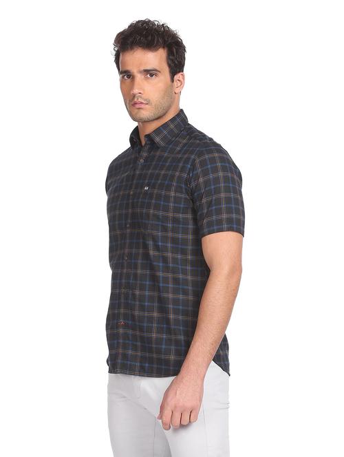 black checkered formal shirt - 18175350 - Very Small Image - 1