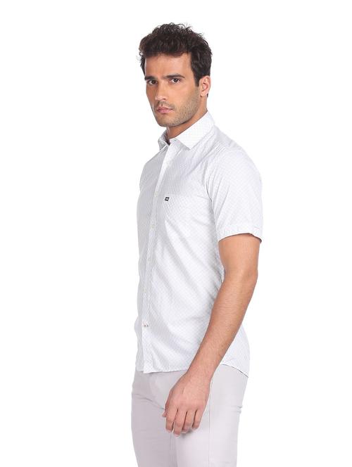 white printed formal shirt - 18175367 - Very Small Image - 1