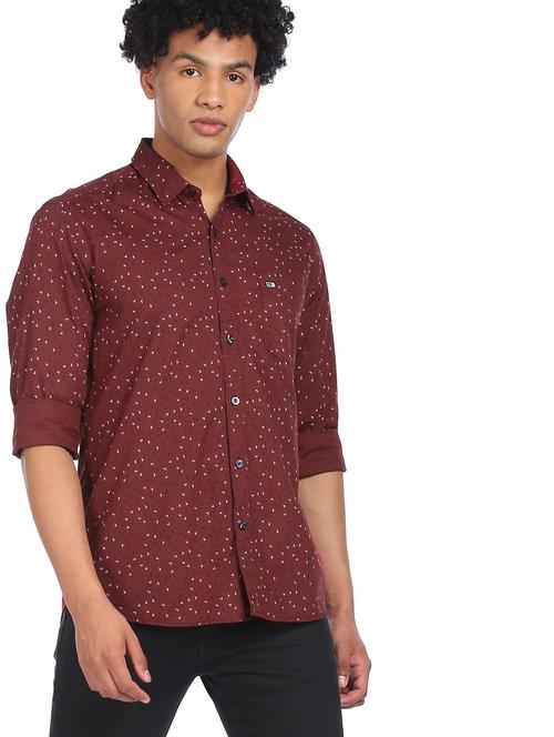 red printed casual shirt - 18175407 - Very Small Image - 1
