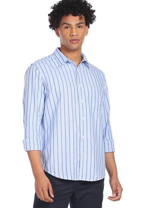 mens stripes casual shirt - 18175489 - Very Small Image - 1