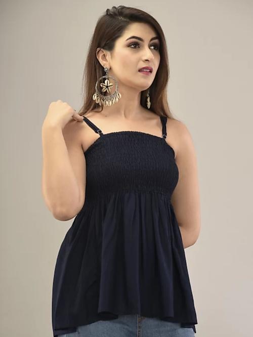 women's peplum shoulder strap top - 18175529 - Very Small Image - 1