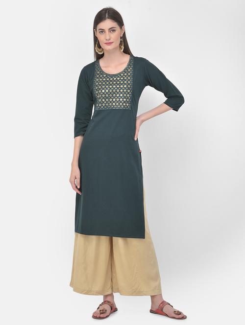 women's straight kurta - 18175543 - Very Small Image - 1