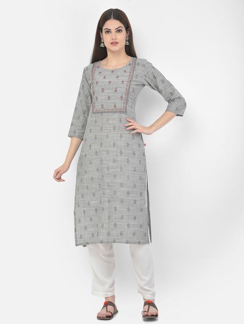 women's straight kurta - 18175551 - Very Small Image - 1