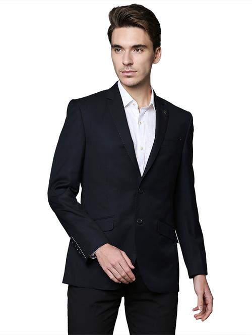 blue solid formal blazer - 18175765 - Very Small Image - 1