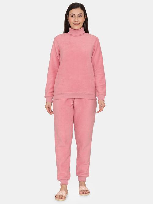 turtle neck solid nightwear pajama set - 18175895 - Very Small Image - 1