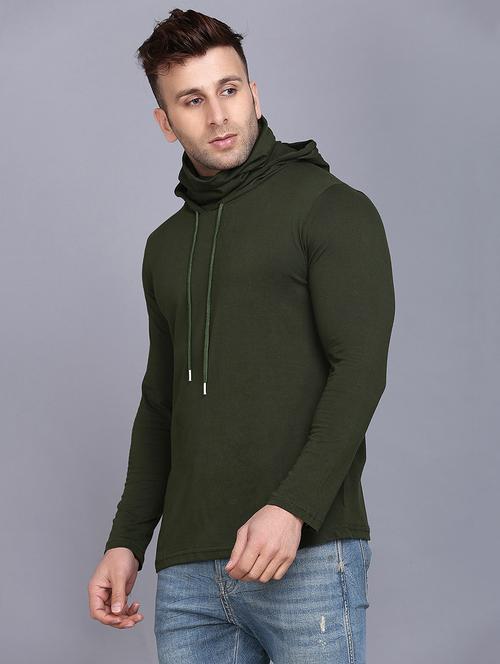 olive green cotton blend t-shirt - 18176836 - Very Small Image - 1