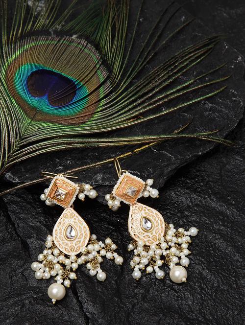 pink silver drop earring - 18177343 - Very Small Image - 1