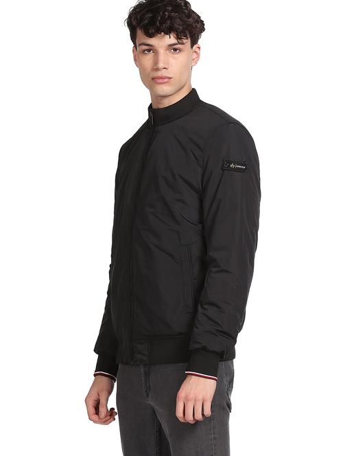 black solid casual jacket - 18178019 - Very Small Image - 1
