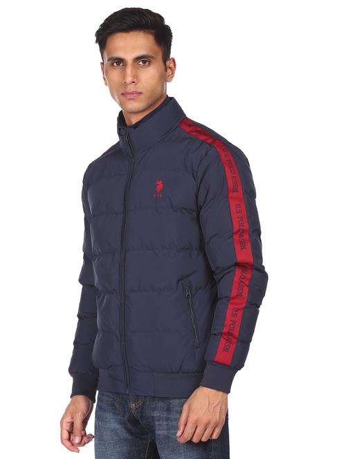 navy blue polyester quilted jacket - 18178036 - Very Small Image - 1