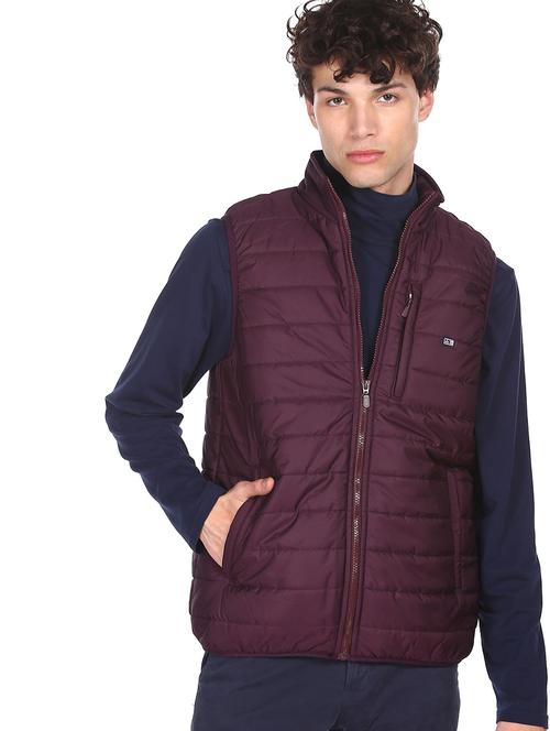 red solid quilted jacket - 18178044 - Very Small Image - 1