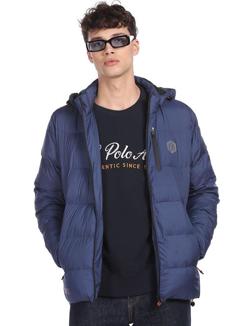 navy blue polyester quilted jacket - 18178046 - Very Small Image - 1