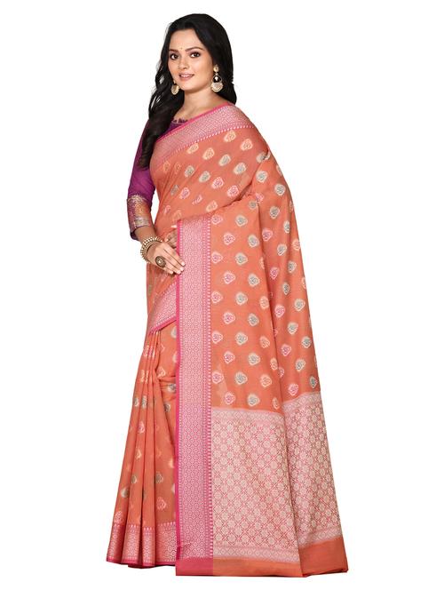 zari work banarasi saree with blouse - 18178628 - Very Small Image - 1