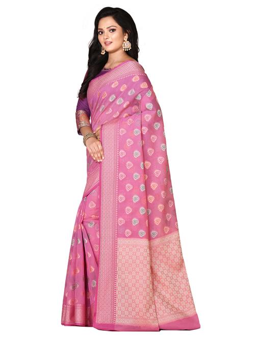 zari work banarasi saree with blouse - 18178631 - Very Small Image - 1