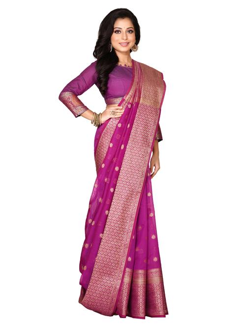 zari work banarasi saree with blouse - 18178648 - Very Small Image - 1