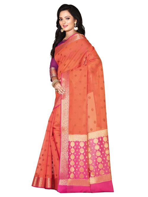 zari work banarasi saree with blouse - 18178651 - Very Small Image - 1
