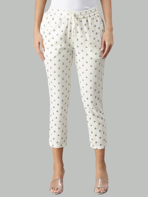 White Rayon Trousers - 18178808 - Very Small Image - 1