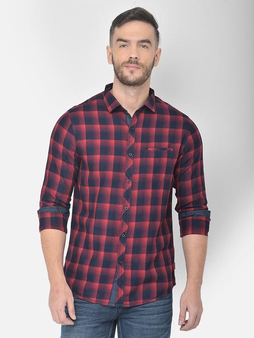 mens checks casual shirt - 18178855 - Very Small Image - 1