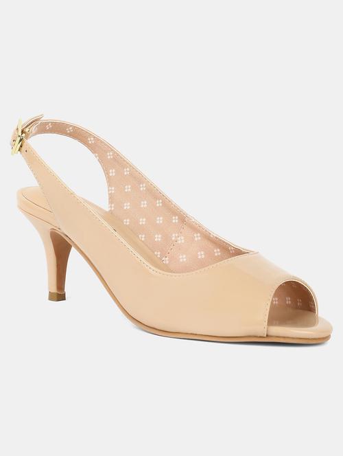 beige pu closed back sandals - 18179003 - Very Small Image - 1