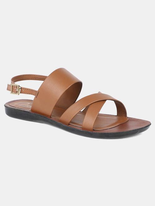 brown pu back strap sandals - 18179075 - Very Small Image - 1