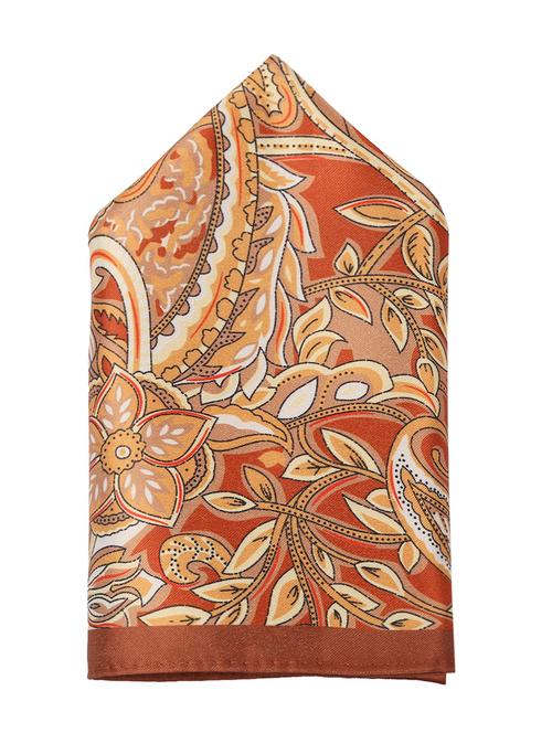 orange silk pocketsquare - 18179690 - Very Small Image - 1