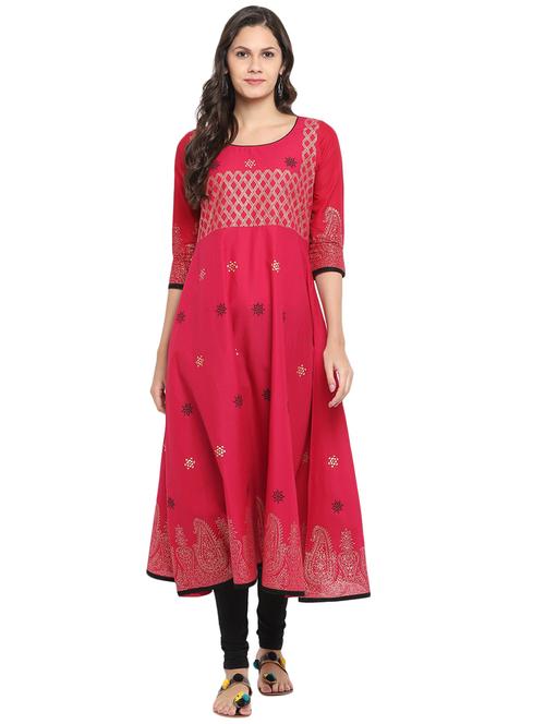 women's flared kurta - 18179703 - Very Small Image - 1