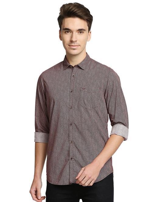 red printed casual shirt - 18179983 - Very Small Image - 1