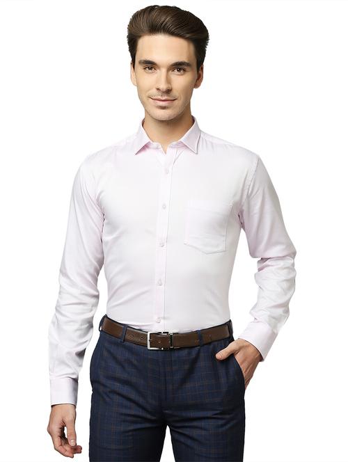 pink solid formal shirt - 18180169 - Very Small Image - 1