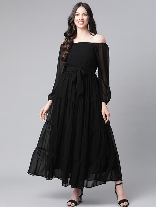 women's tiered dress solid dress - 18180208 - Very Small Image - 1