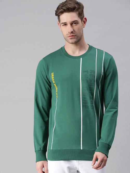 mens front print sweatshirt - 18180596 - Very Small Image - 1