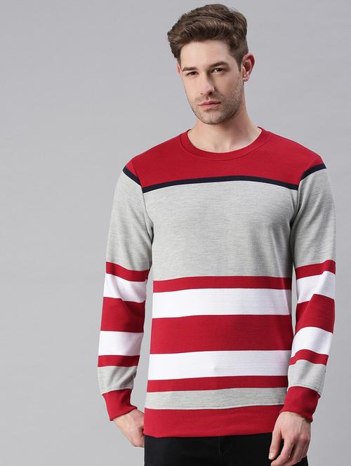 mens color block sweatshirt - 18180610 - Very Small Image - 1